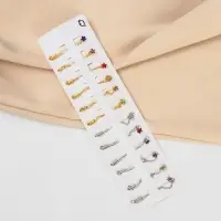 Булавка &laquo;Цветок&raquo; мини с цепочкой, МИКС, 5.7 см (неделимая фасовка 12 шт., цена за шт.)