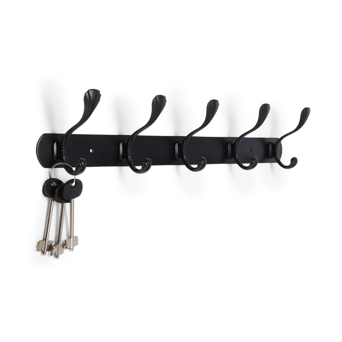 Вешалка CAPPIO CVP014, металлическая, пятирожковая, цвет черный