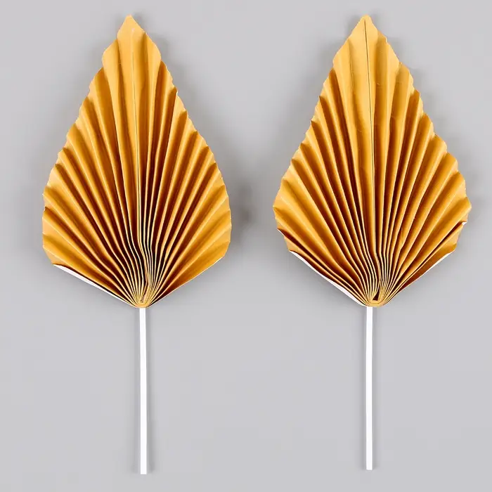 Топпер для торта &laquo;Перо&raquo;, набор 2 шт., золотой