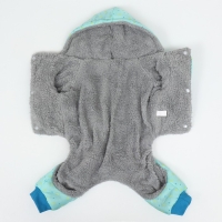 Комбинезон "нежный путь" на меховом подкладе, размер L  (ДС 35, ОШ 35, ОГ 45 см), голубой