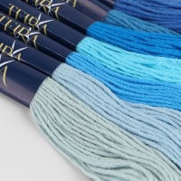 Набор ниток мулине хлопок 8±1м (наб 7шт цена за наб) cпектр синий TR Набор ниток мулине хлопок 8±1м (наб 7шт цена за наб) cпектр синий TR