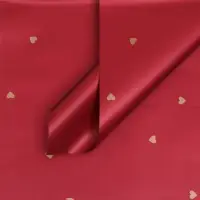 Плёнка в листах для цветов и декора, 58&times;58&plusmn;5% см, &laquo;Сердечки&raquo;, винная, 65 мкм