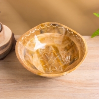 Салатник "Пряник" дерево манго 29х29х11 см