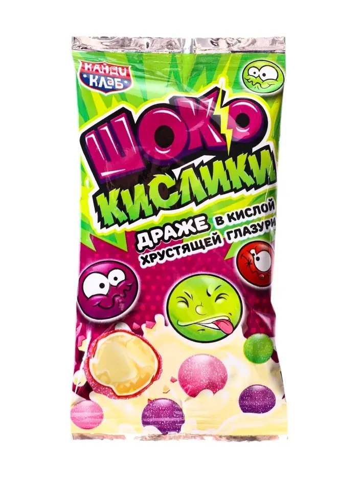 Драже в кислой хрустящей глазури &laquo;ШокоКислики&raquo;, 10 г