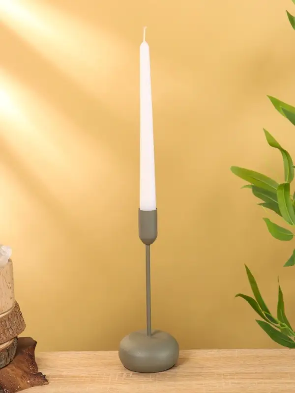 Подсвечник на 1 свечу текстурный "Графит" 8х8х20 см