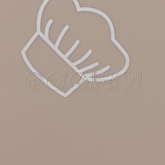 Коврик с разметкой Доляна &laquo;Капучино&raquo;, силикон 50&times;40 см, цвет бежевый