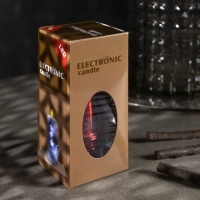 Светодиодная фигура &laquo;Свеча с Дедом Морозом&raquo; 9 &times; 15 &times; 7 см, пластик, батарейки AG13х3 (в комплекте), свечение тёплое белое