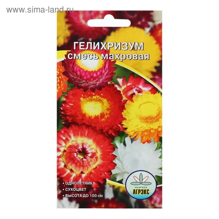 Семена цветов Гелихризум махровый смесь, О, 0,1 гр