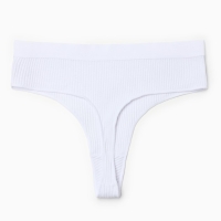 Трусы бразилиана MINAKU рубчик размер 48-50, цвет белый Трусы бразилиана MINAKU рубчик размер 48-50, цвет белый