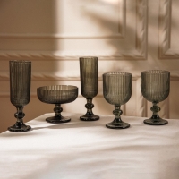 Креманка стеклянная SL Home &laquo;Модерн&raquo;, 300 мл, 12&times;10 см, цвет графитовый