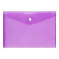 Набор папок-конвертов на кнопке А5 150мкм Calligrata  прозрачные, микс 5шт