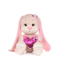 Мягкая игрушка "Зайка с розовым сердцем", 20 см JL-MRT-08202301-20