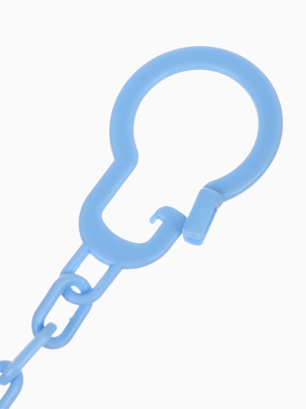 Пустышка классическая, с держателем, +0мес., цвет голубой