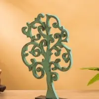 Панно "Древо" МДФ, 30х20х1 см, бирюзовый