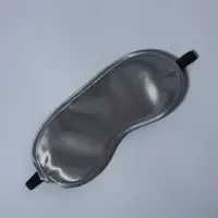 Маска для сна, сатиновая, резинка одинарная, 19&times;8.5 см, серая