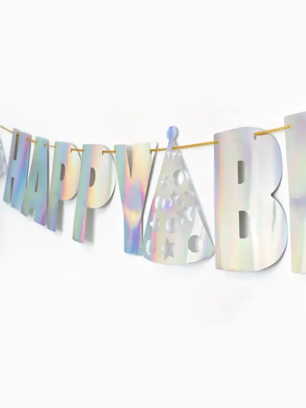 Гирлянда "Happy Birthday" галография