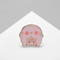 Значок &laquo;Поросёнок&raquo;, цвет розовый в золоте