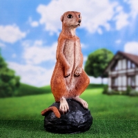 Садовая фигура из полистоуна &laquo;Большой сурикат на камне&raquo;, 60&times;24&times;22 см