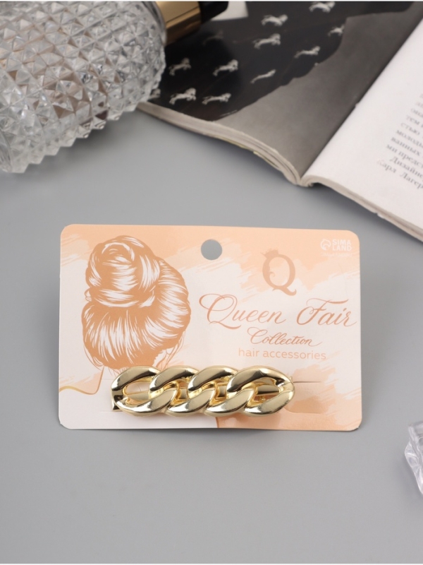 Зажим для волос Зажим для волос "Жаклин" звенья, 6 см, золото