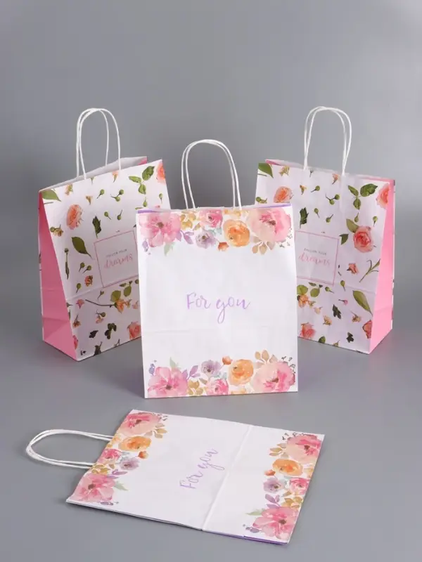 Пакеты подарочные, "Для тебя", 26 х 12 х 32 см , набор 4 шт