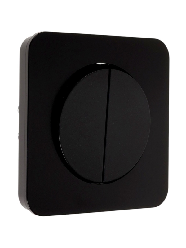 Выключатель проходной, серия Выключатель проходной, серия "Circular", 10 А, 2 кл., скрытый, черный