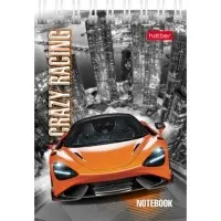 Блокнот А7, 40 листов в клетку на гребне Hatber &laquo;Автопанорама&raquo;, обложка мелованный картон, блок 65 г/м&sup2;, МИКС 6 видов