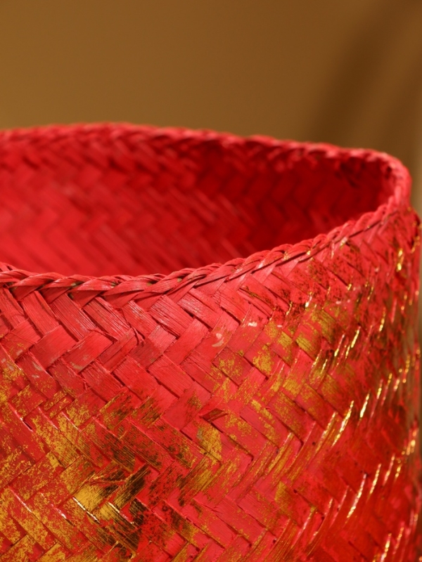 Корзинка плетеная "Голден" 16х16х23 см, розовый