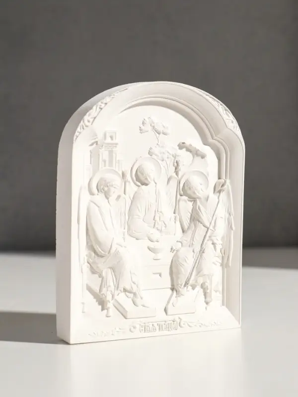 Икона с подвесом "Святая троица", размер 12х9х2 см, гипс