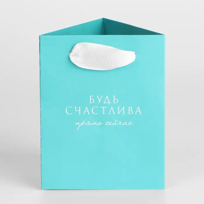 Пакет подарочный для цветов треугольный, упаковка &laquo;Будь счастлива&raquo;, 12 х 8 х 9.5 см
