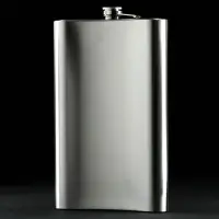 Фляжка ГИГАНТ &laquo;Хватит надолго&raquo;, 1920 мл, серебристая