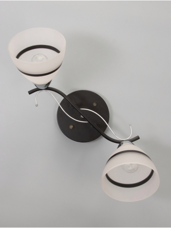 Люстра "Лайма" 2хЕ27 40Вт черно-хромовый 50х15х24 см