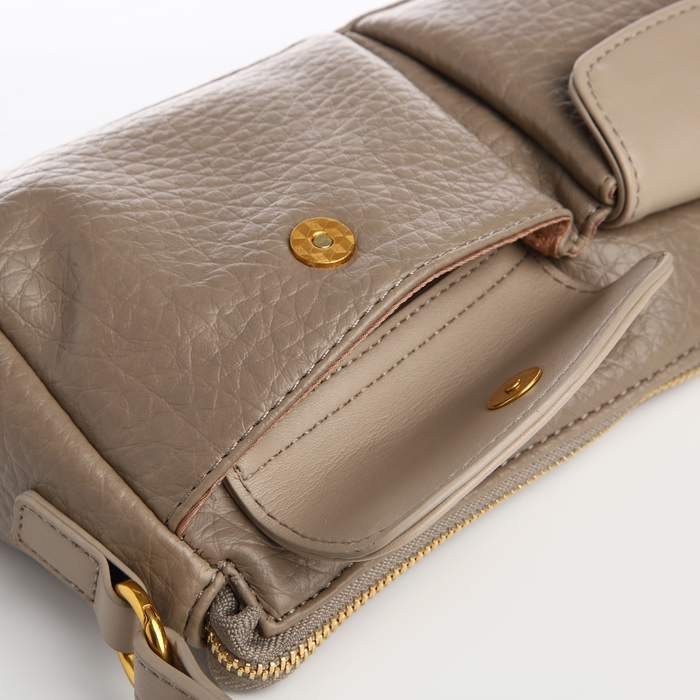 Сумка женская TEXTURA, средний размер, цвет бежево-серый