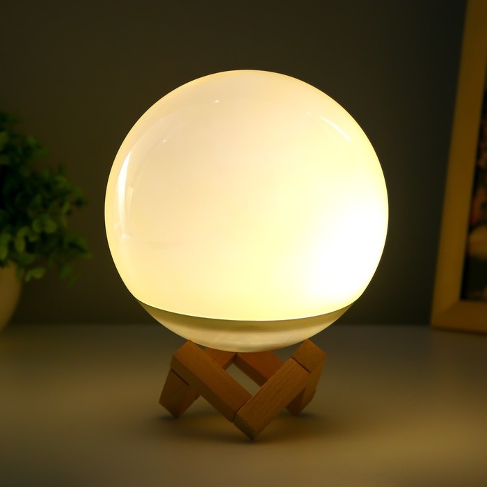 Ночник "Шар" LED 7 цветов АКБ USB МИКС 15x15x18 см RISALUX