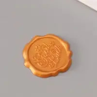 Сургучный оттиск &laquo;Удачи&raquo;, декоративный элемент для приглашений, конвертов и сертификатов, золото, d=3.2 см