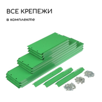Клумба оцинкованная, 3 яруса, d = 60&ndash;100&ndash;140 см, h = 45 см, зелёная, Greengo