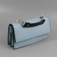 Ручка для сумки, с карабинами, 20 &plusmn; 1 см &times; 2,5 см, цвет чёрный/золотой