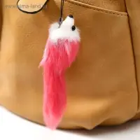 Пушистик на подвеске "Мышонок цветной с белой мордочкой" МИКС 12х3,5х3,5 см