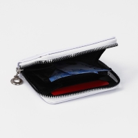 Кошелёк на молнии, отдел для карт, для монет, цвет белый