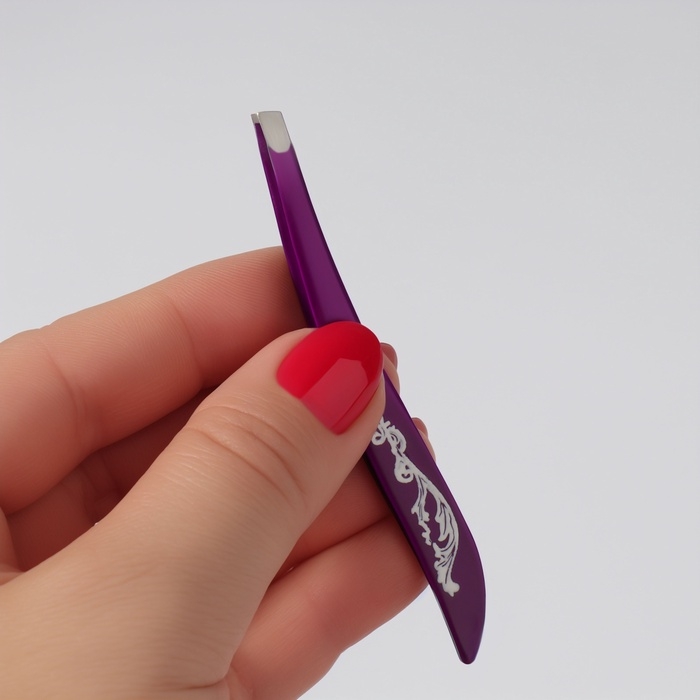 Пинцет скошенный, узкий, 9 см, цвет МИКС Пинцет скошенный, узкий, 9 см, цвет МИКС