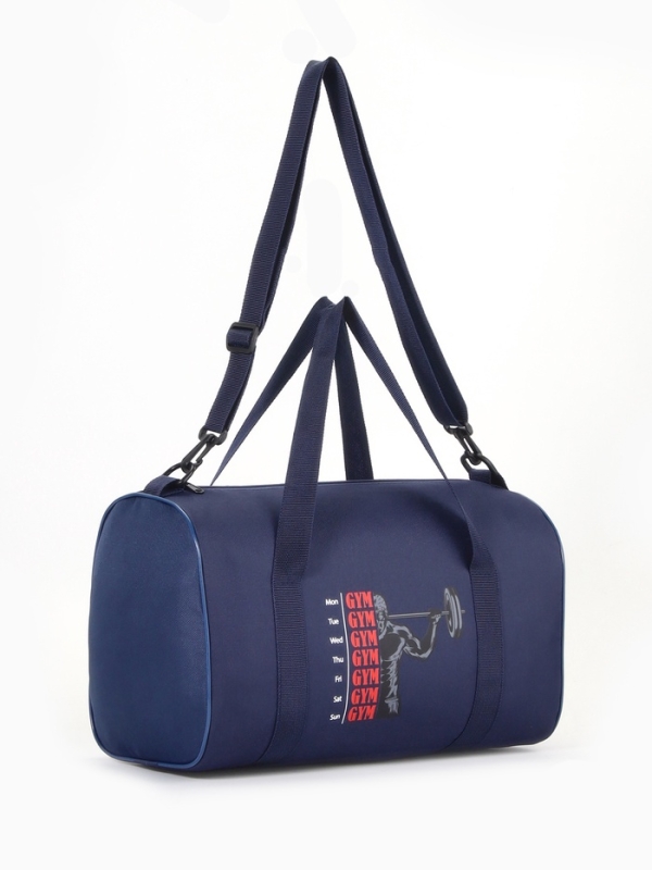 Сумка спортивная мужская, TEXTURA, маленький размер, цвет синий