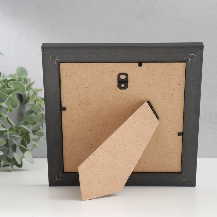 Фоторамка пластик "МИРАМ" 15х15 см коричневый (пластиковый экран)