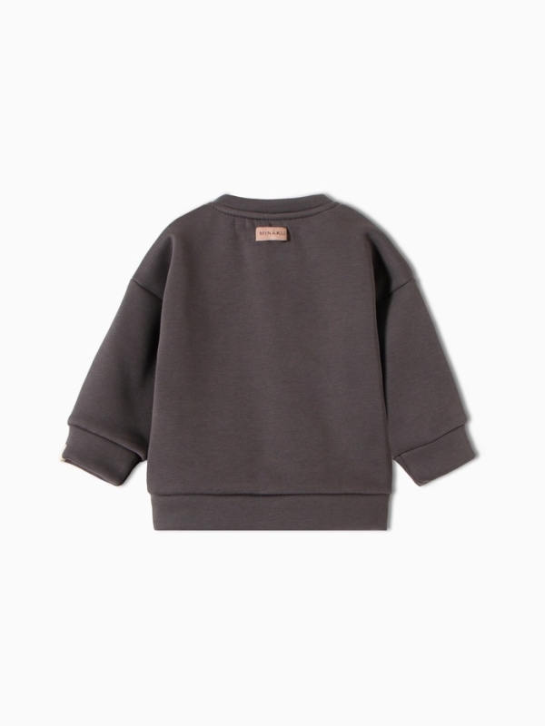 Свитшот детский MINAKU, цвет графит, рост 80-86