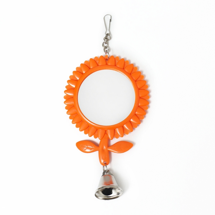 Игрушка для птиц "Подсолнух", 8 х 15,5 см, жёлтая