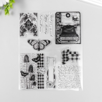 Штамп для творчества силикон "Записки и гербарий" 17х21,5 см Штамп для творчества силикон "Записки и гербарий" 17х21,5 см