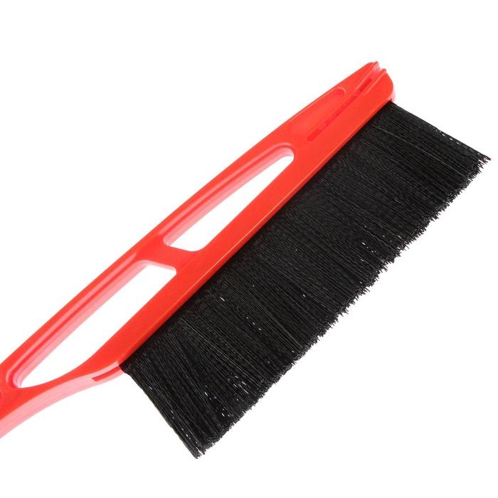 Щетка сметка TORSO, 52 см, со скребком, мягкая ручка, МИКС