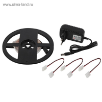 Комплект светодиодной ленты «Эра» 5 м, IP20, SMD2835, 60 LED/м, 12 В, 6500К Комплект светодиодной ленты «Эра» 5 м, IP20, SMD2835, 60 LED/м, 12 В, 6500К