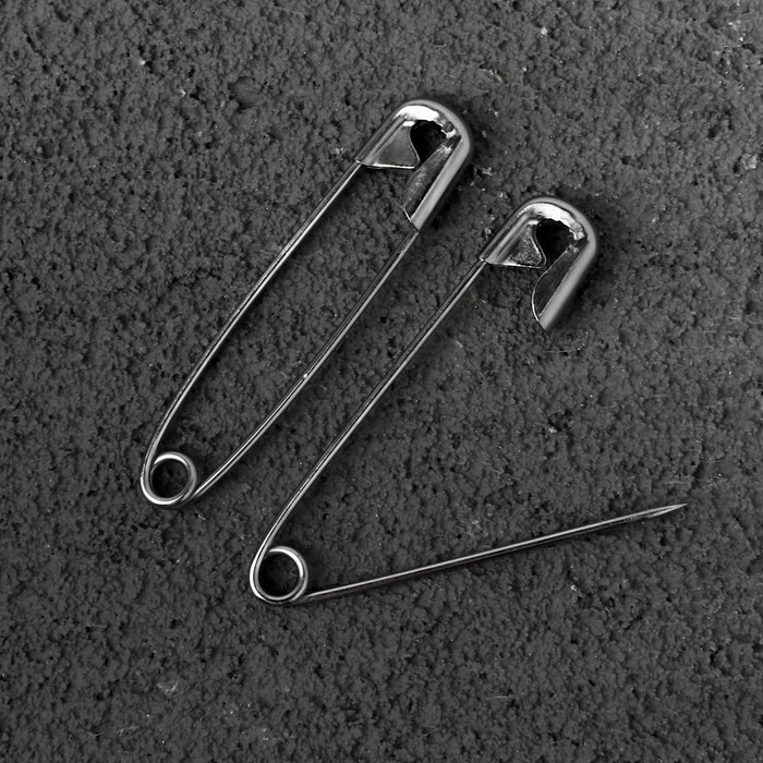 Булавки английские, 38 мм, 100 шт, цвет серебряный