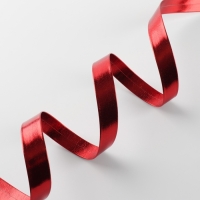 Косая бейка, кожзам, 15 мм &times; 10 &plusmn; 1 м, цвет красный