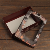 Новый год. Коробка подарочная новогодняя складная, крышка-дно , с окном "Время чудес" 30 х 20 х 9 см Новый год. Коробка подарочная новогодняя складная, крышка-дно , с окном "Время чудес" 30 х 20 х 9 см