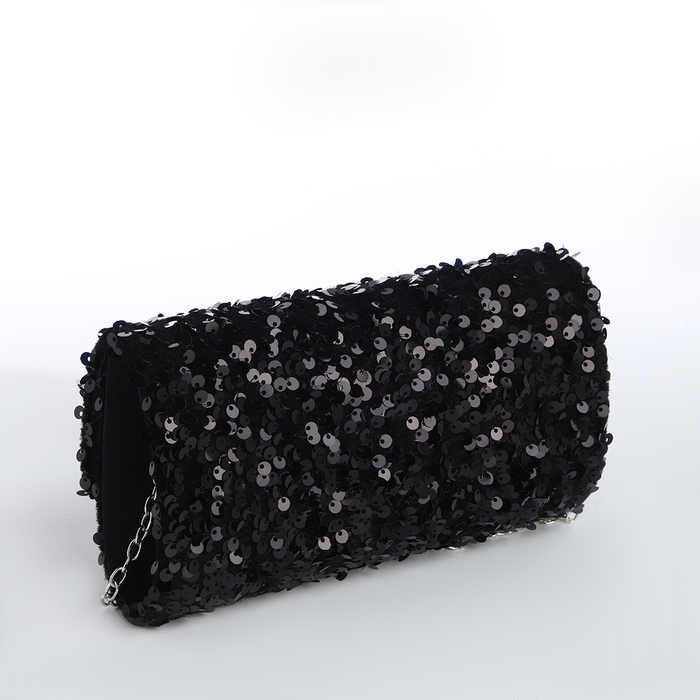 Сумка-клатч на магните, цвет чёрный